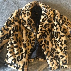 Faux Fur Leopard Jacket